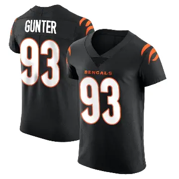 ＃93 Men's Jeff Gunter Black Elite Cincinnati Bengals Team Color Vapor Untouchable Jersey