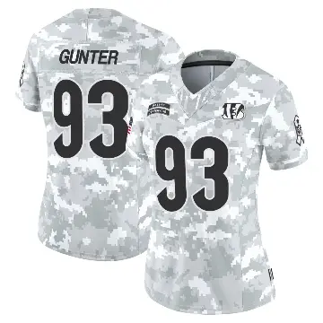 ＃93 Women's Jeff Gunter Arctic Camo Limited Cincinnati Bengals 2024 Salute to Service Jersey