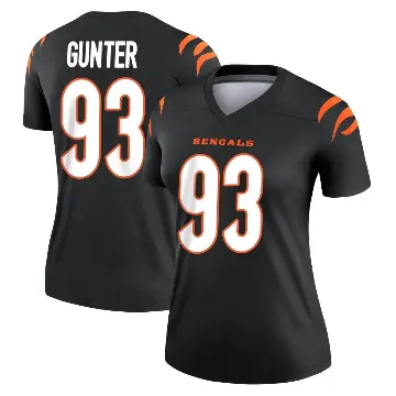 ＃93 Women's Jeff Gunter Black Legend Cincinnati Bengals Jersey