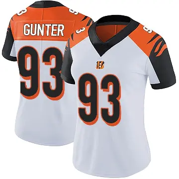 ＃93 Women's Jeff Gunter White Limited Cincinnati Bengals Vapor Untouchable Jersey