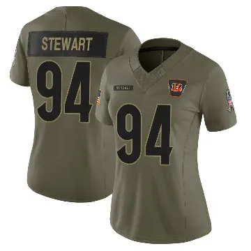 ＃94 Women's Shemar Stewart Olive Limited Cincinnati Bengals 2025 Salute to Service Jersey