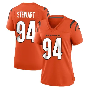 ＃94 Women's Shemar Stewart Orange Game Cincinnati Bengals Jersey