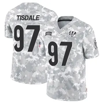 ＃97 Men's Tariqious Tisdale Arctic Camo Limited Cincinnati Bengals 2024 Salute to Service Jersey