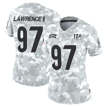 ＃97 Women's Dexter Lawrence II Arctic Camo Limited Cincinnati Bengals 2024 Salute to Service Jersey