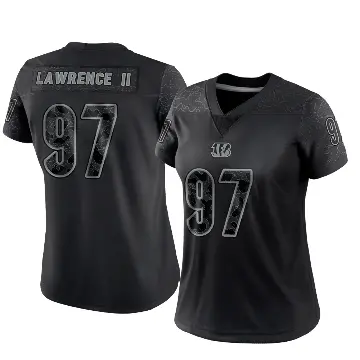 ＃97 Women's Dexter Lawrence II Black Limited Cincinnati Bengals Reflective Jersey