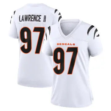 ＃97 Women's Dexter Lawrence II White Game Cincinnati Bengals Jersey