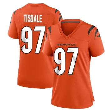 ＃97 Women's Tariqious Tisdale Orange Game Cincinnati Bengals Jersey