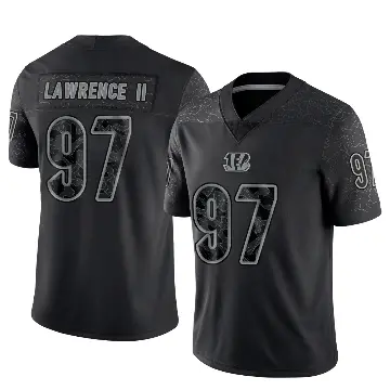 ＃97 Youth Dexter Lawrence II Black Limited Cincinnati Bengals Reflective Jersey