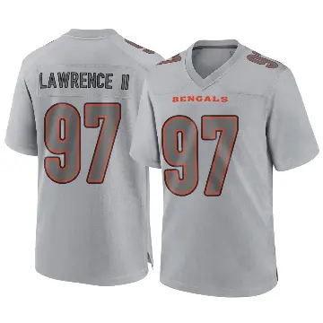 ＃97 Youth Dexter Lawrence II Gray Game Cincinnati Bengals Atmosphere Fashion Jersey