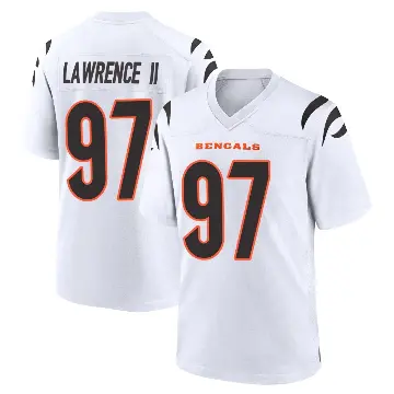 ＃97 Youth Dexter Lawrence II White Game Cincinnati Bengals Jersey