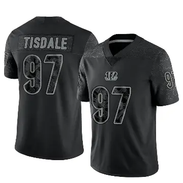 ＃97 Youth Tariqious Tisdale Black Limited Cincinnati Bengals Reflective Jersey