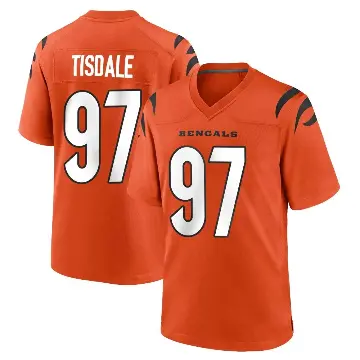 ＃97 Youth Tariqious Tisdale Orange Game Cincinnati Bengals Jersey