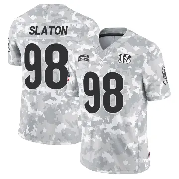 ＃98 Men's T.J. Slaton Arctic Camo Limited Cincinnati Bengals 2024 Salute to Service Jersey
