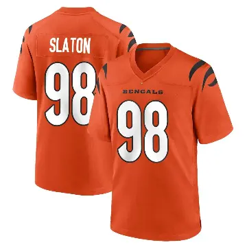 ＃98 Men's T.J. Slaton Orange Game Cincinnati Bengals Jersey