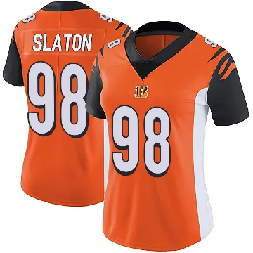 ＃98 Women's T.J. Slaton Orange Limited Cincinnati Bengals Vapor Untouchable Jersey