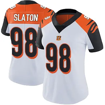＃98 Women's T.J. Slaton White Limited Cincinnati Bengals Vapor Untouchable Jersey