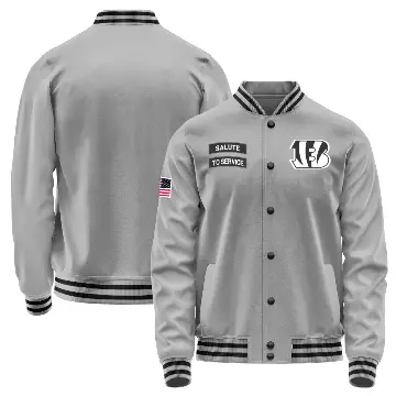 Men's Gray Cincinnati Bengals Salute to Service Performance Jacket