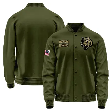 Men's Olive Cincinnati Bengals Salute to Service Sideline Performance Jacket
