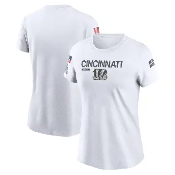 Women's White Legend Cincinnati Bengals 2024 Salute To Service Performance T-Shirt
