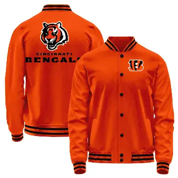 Youth Orange Cincinnati Bengals Full-Snap Jacket